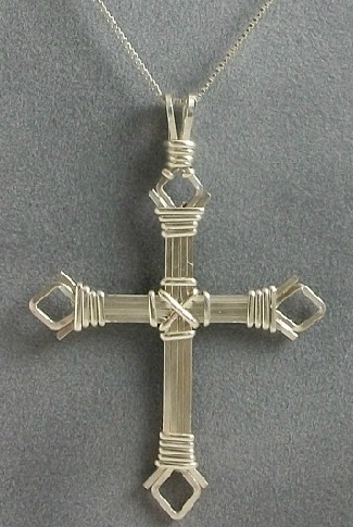 Twisted Wire Cross Pendant