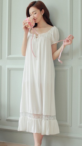 Beautiful White Nightgown in Long