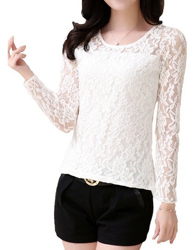 The Basic White Lace Top
