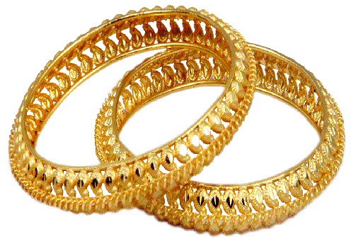 20 Gram Gold Bangles Designs with Mango Motif
