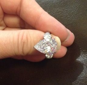 5 Carat Pear Shape Diamond Ring