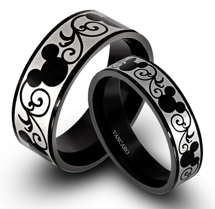 Black Titanium Steel Couples Rings Se