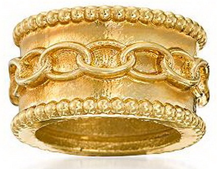 Broad Gold Rings without Stones