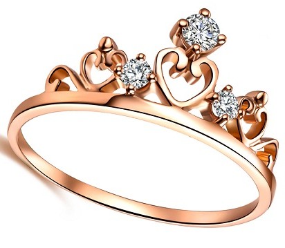 Crown Design Diamond Wedding Ring