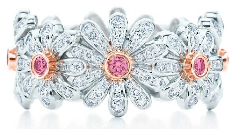 Daisy Ring with Pink Diamond