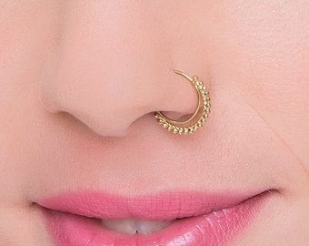 Designer Gold Hoop Nose Ring