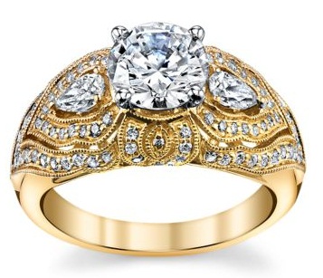 Designer Gold Engagement Ring