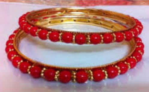 Handmade Red Beads Bangles