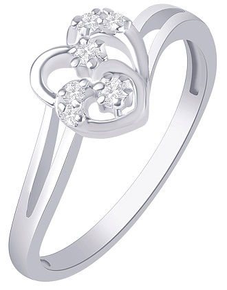 Joint Heart Sterling Silver Ring for Girls