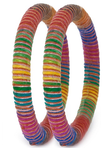 Multicolor Silk Thread Bangles