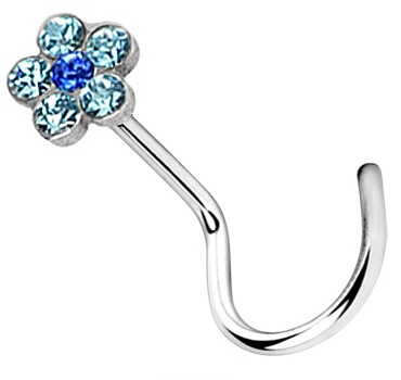 Nose Ring in Colorful Diamond