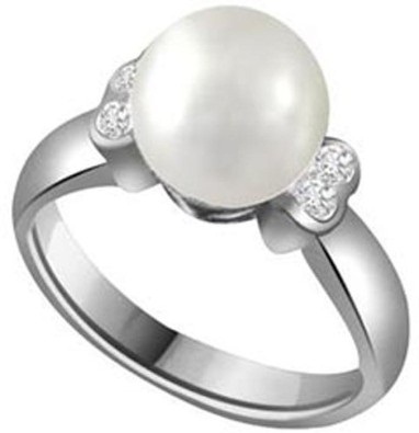 Pearl white Gold Ring