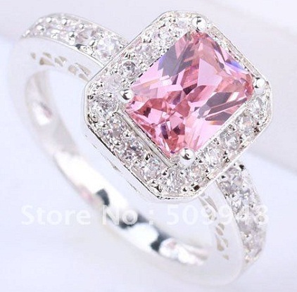 Pink Diamond Platinum Ring