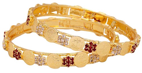 Buy Spiffy 42 Gram Gold Bangle Design  Fiona Diamonds