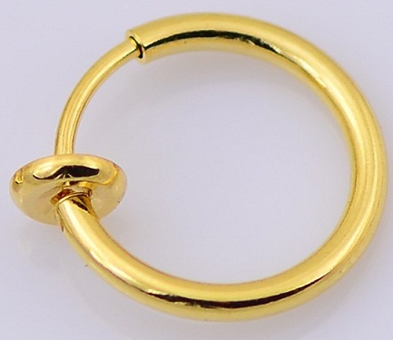 Pure Gold 10 MM wide Big Nose Ring