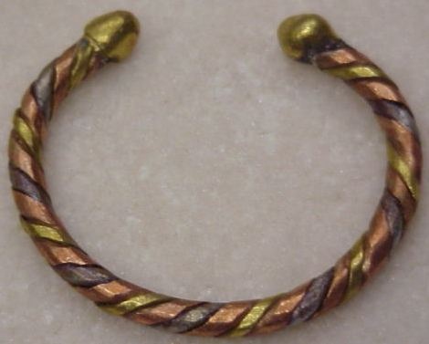 Rope Designed Brass Bangle for Men