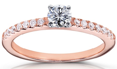 Rose Gold Engagement Ring for Girls