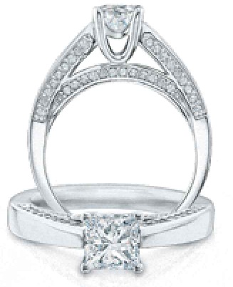 Side Accent Couple Diamond Rings