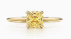 Simple Sapphire Yellow Diamond Ring