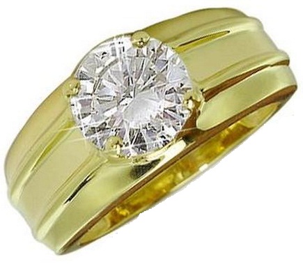 Exclusive Heavy Solitaire Stone Ring 22k Yellow gold Men's Gold Ring CZ  stone 66 | eBay