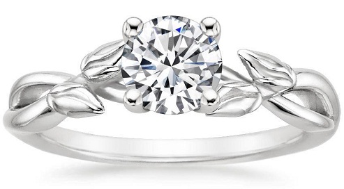 Solitaire Flower Shape Engagement Rings