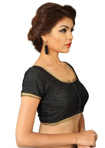 Synthetic Round Neck Readymade Blouse Designs