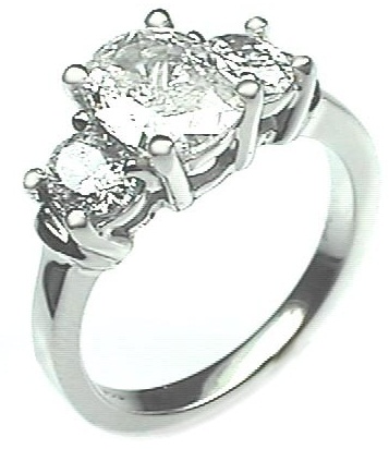 Three stone Diamond Engagement Ring