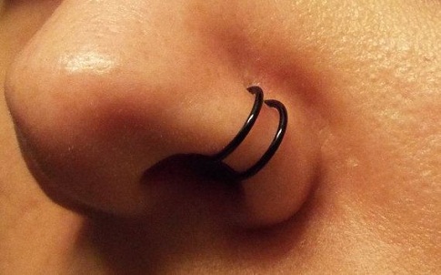 Two Layer Black Nose Rings