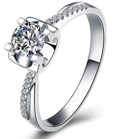 White Gold Diamond Ring for Women