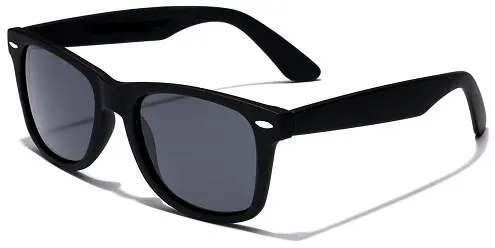 Xloop Sports Designer Sunglasses Free Pouch Matte Black Frame Black Lens X46