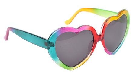 Colorful Heart Shape Funky Sunglasses