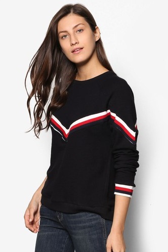 Contrast Trim Women’s Sweatshirt