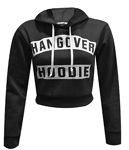 Cropped Printed Women´s Sweatshirt with Hoodie - Copy - Copy