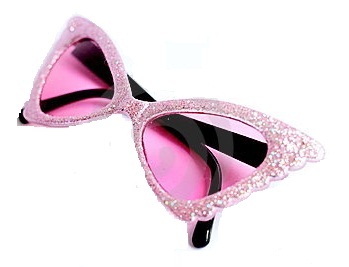 Cute Butterfly Shape Funky Plastic Sunglasses