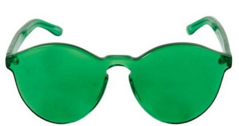 Full Green One Lens Sunglasses