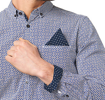 Patterned Pocket Stylish Collar Men’s Shirt