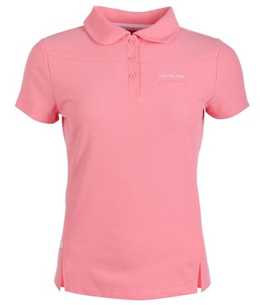 Pink fit polo shirt for women