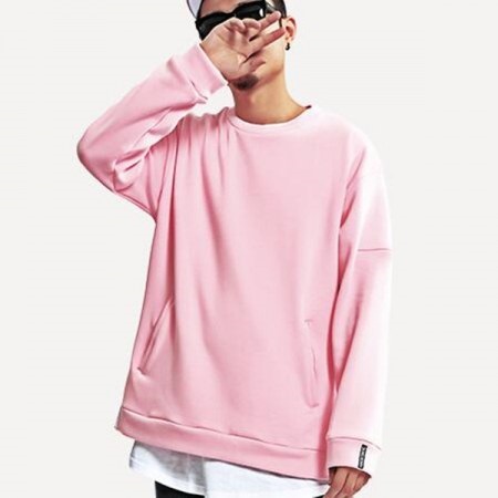 Pink pullover Men’s sweatshirt