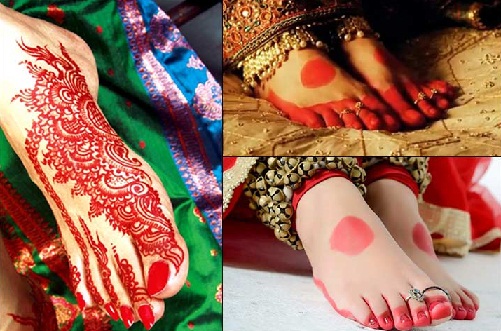 Traditional Bengali Mehndi Design for Feet’s