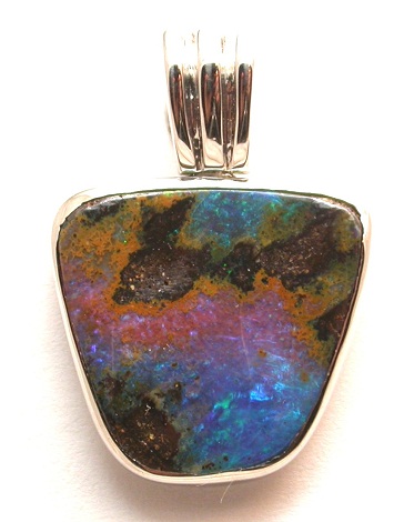 Boulder opal Birthstone Pendant