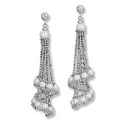 Charm Pearl Dangle Earrings