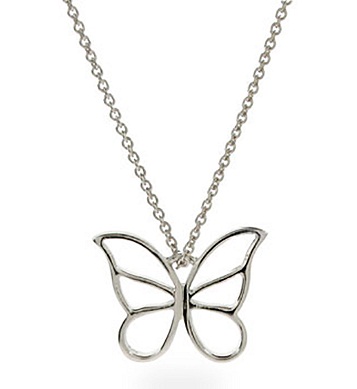 Dainty Silver Butterfly Charm Necklace