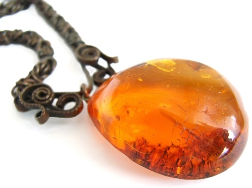 Dark Amber Necklace Pendant
