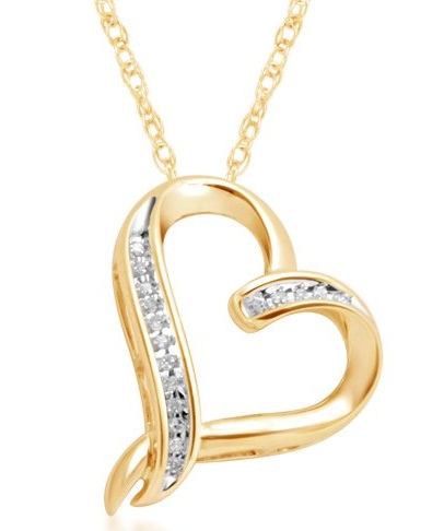 Diamond Gold heart necklace