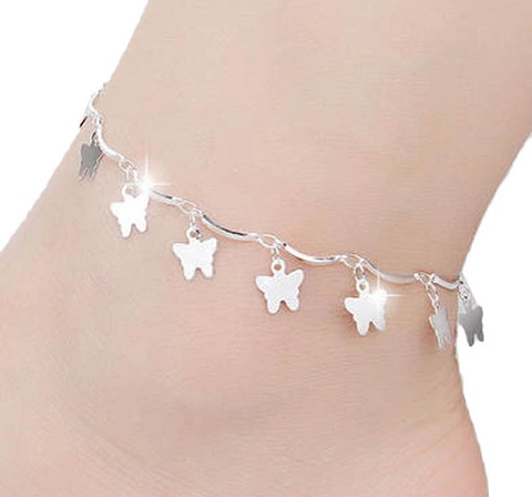 Fancy Butterfly Star Anklets for Girls