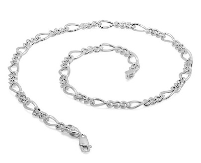 Fashionable Sterling Silver Chain Anklets
