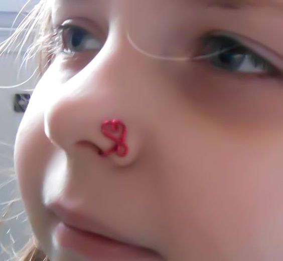 Heart Clip on Nose Pin