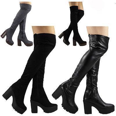 Knee length Boot with heels for Women -19