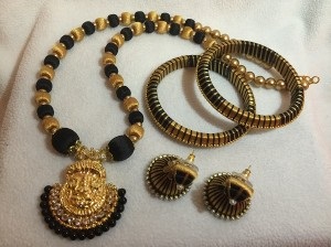 Lakshmi Pendant Silk Thread Mangalsutra Necklace