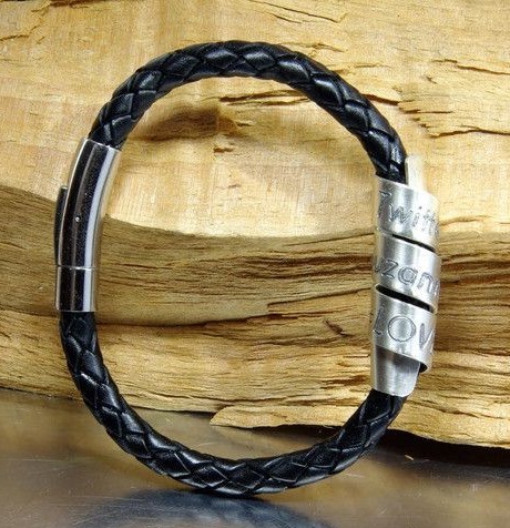 Men’s Leather Custom Bracelet